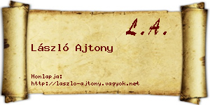 László Ajtony névjegykártya